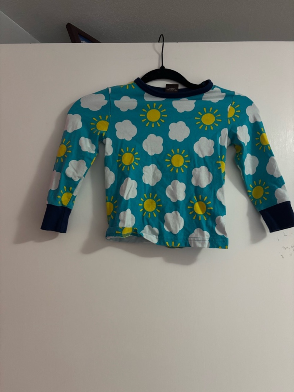 IC COLLECTION Navy and Turquoise Kids Long Sleeve Tee